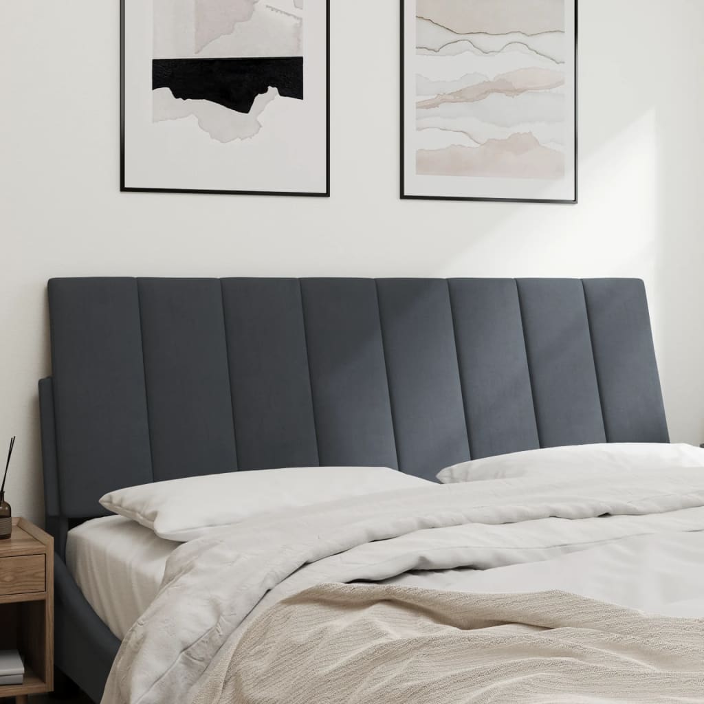 gavlpude Hanko 137 cm velour mørkegrå