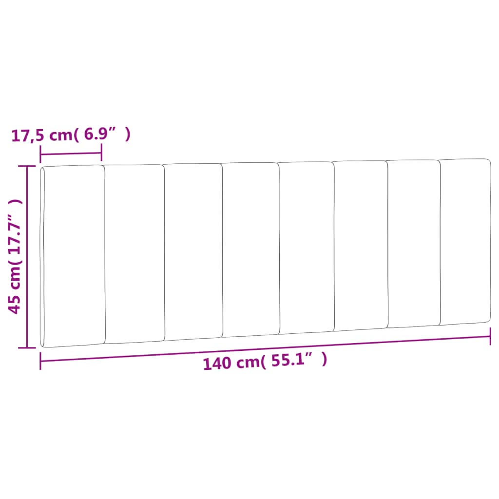 gavlpude Hanko 140 cm velour lysegrå