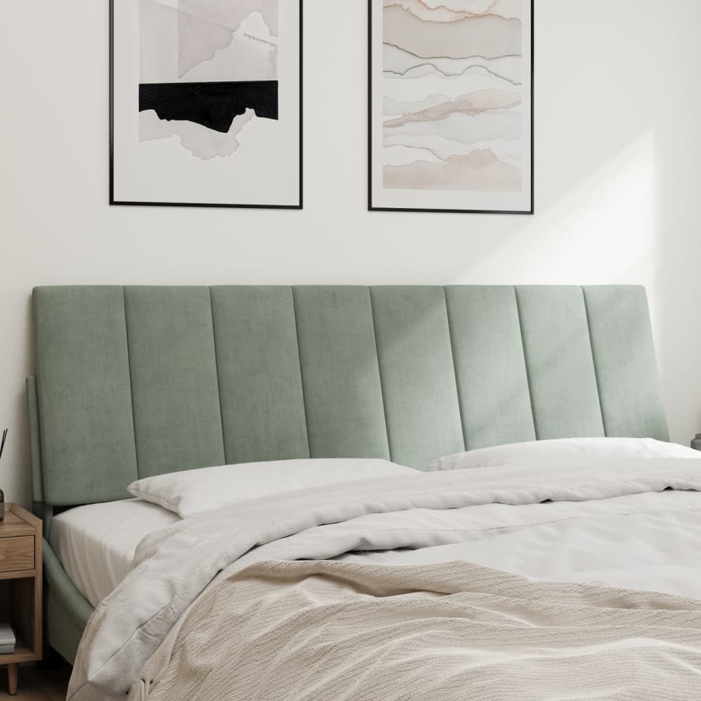 gavlpude Hanko 160 cm velour lysegrå