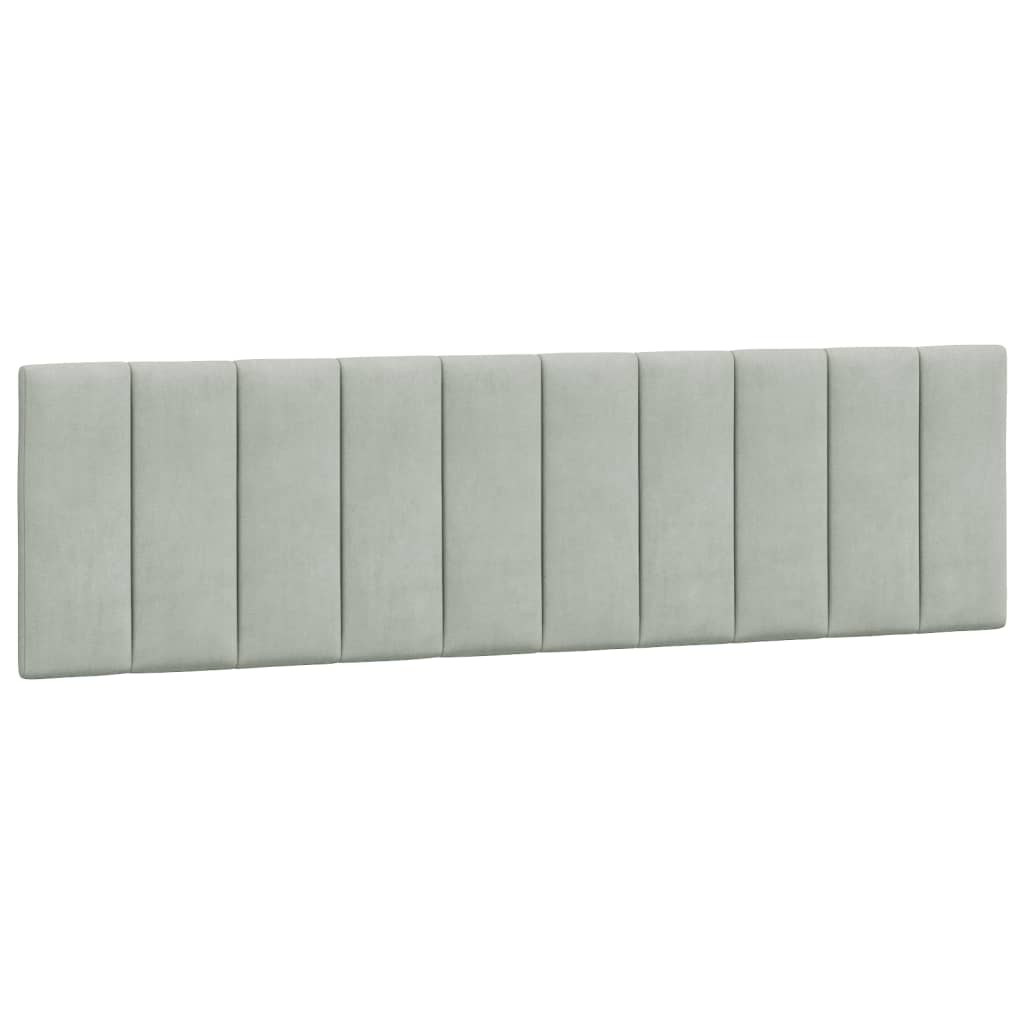 gavlpude Hanko 180 cm velour lysegrå