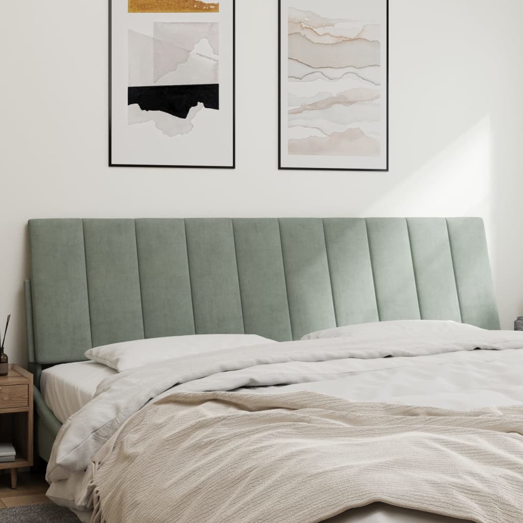 gavlpude Hanko 180 cm velour lysegrå