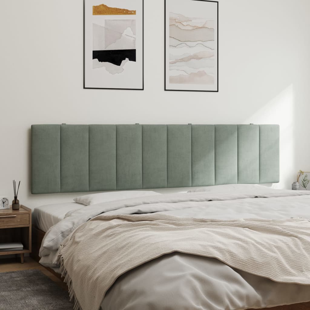 gavlpude Hanko 200 cm velour lysegrå
