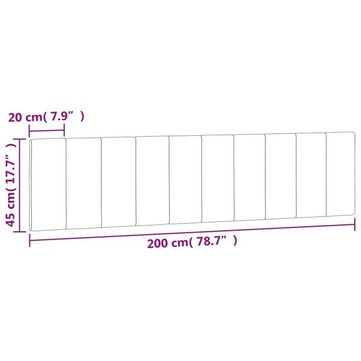 gavlpude Hanko 200 cm velour mørkegrå