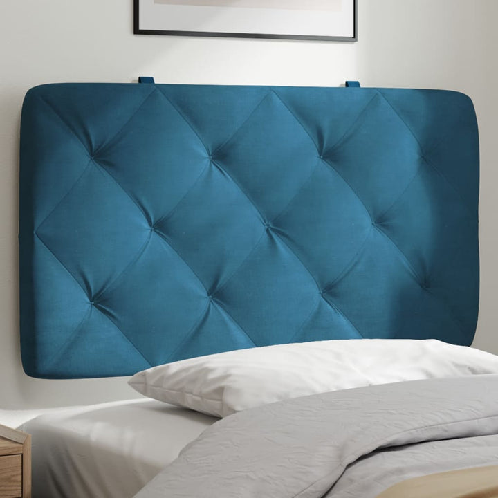 gavlpude 80 cm velour blå
