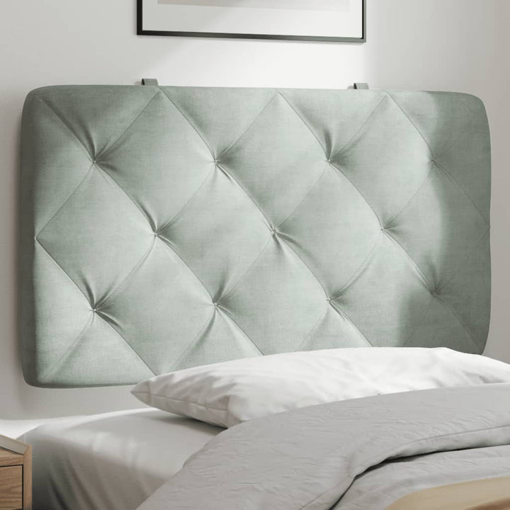 gavlpude 90 cm velour lysegrå