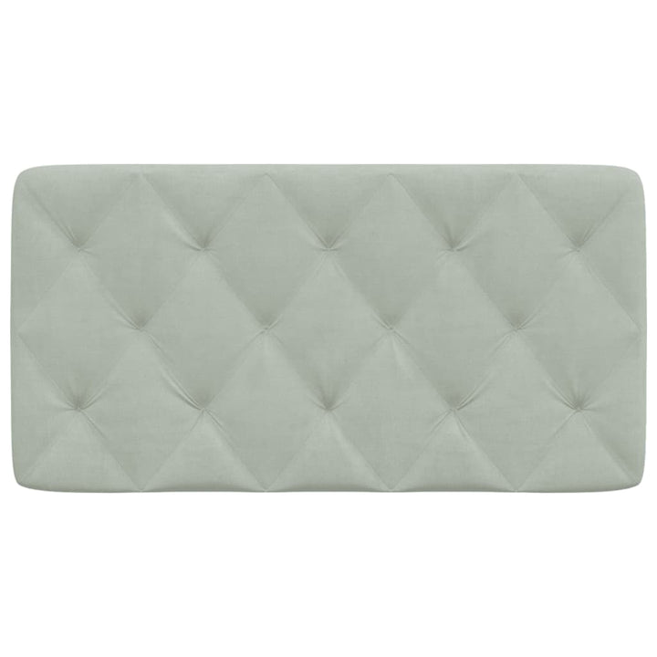 gavlpude 100 cm velour lysegrå