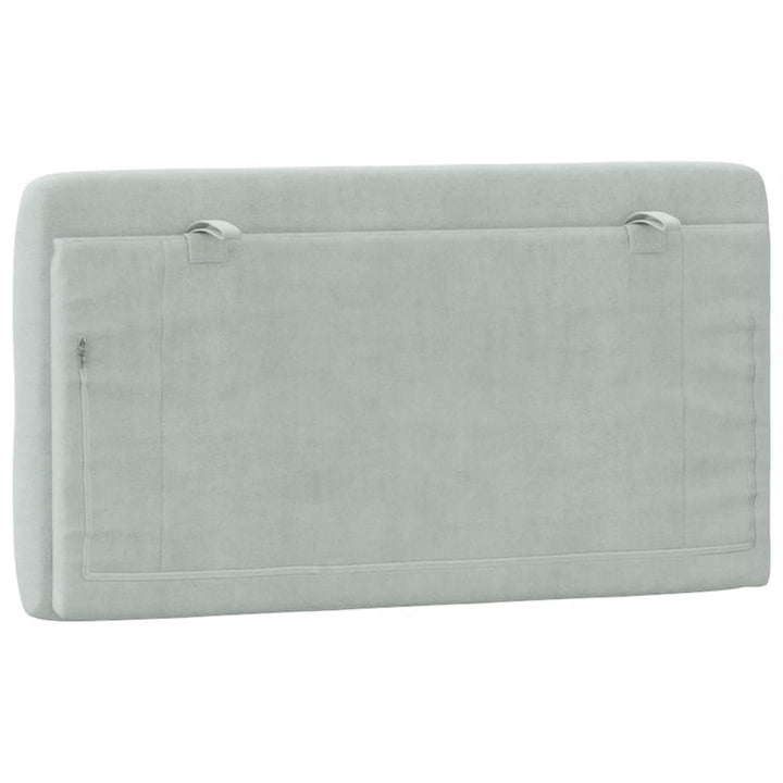 gavlpude 100 cm velour lysegrå