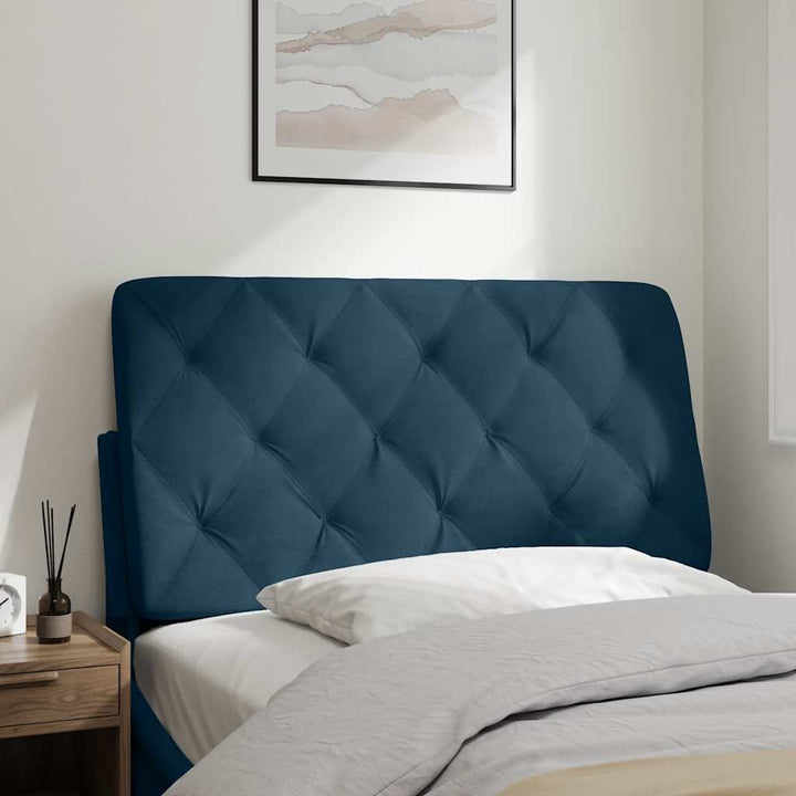 gavlpude 100 cm velour blå