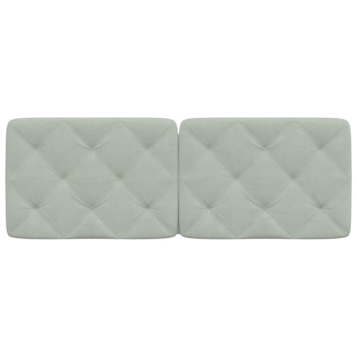 gavlpude 120 cm velour lysegrå
