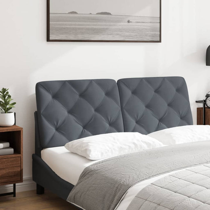 gavlpude 120 cm velour mørkegrå