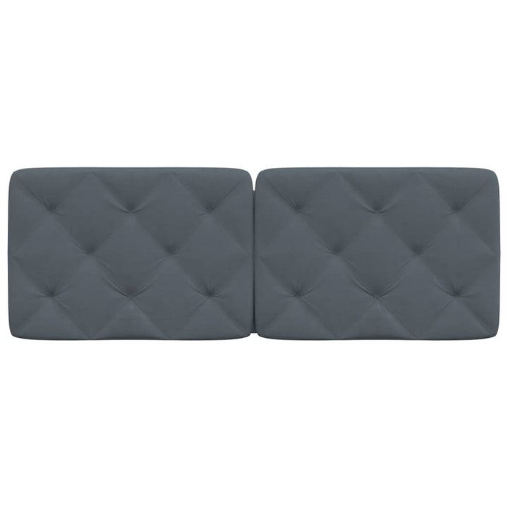 gavlpude 120 cm velour mørkegrå