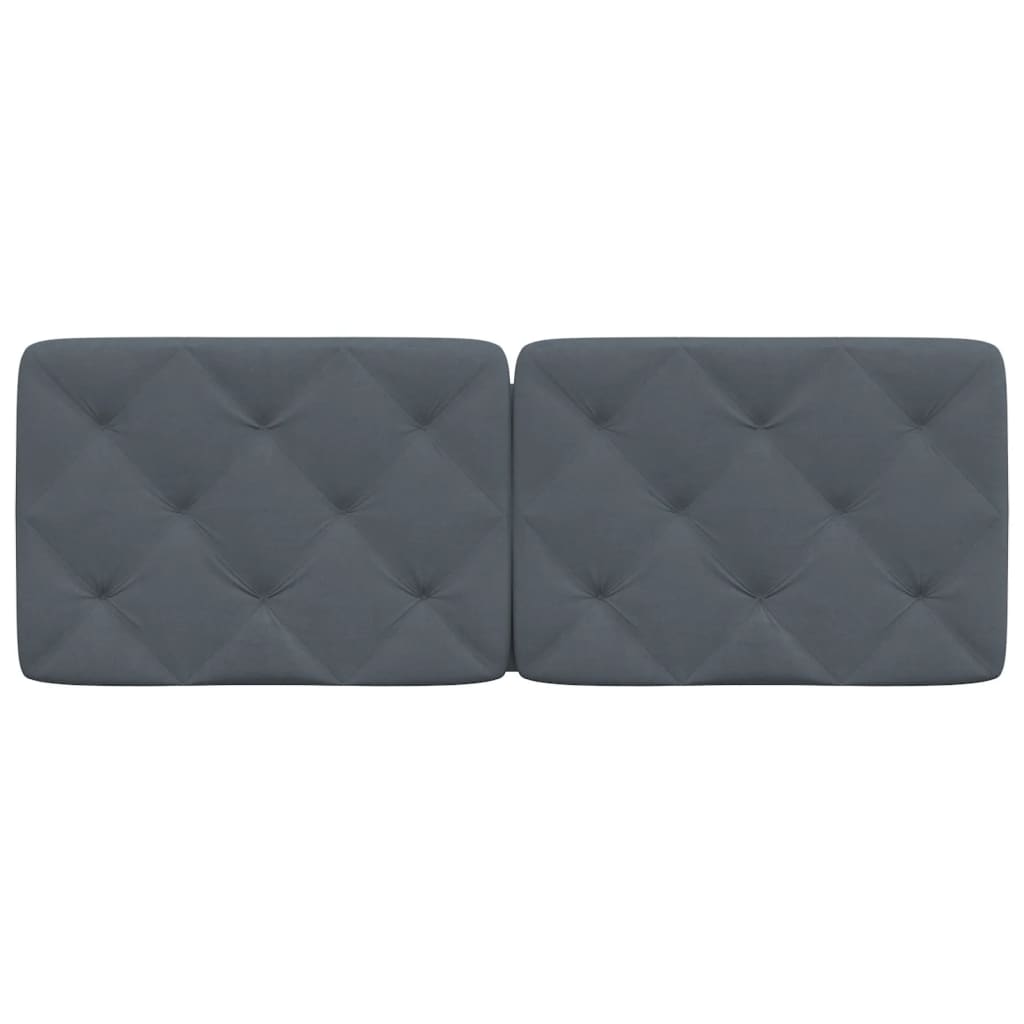 gavlpude 140 cm velour mørkegrå