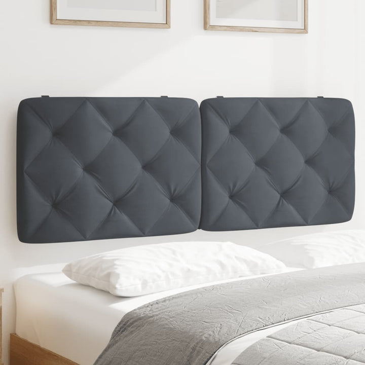 gavlpude 140 cm velour mørkegrå
