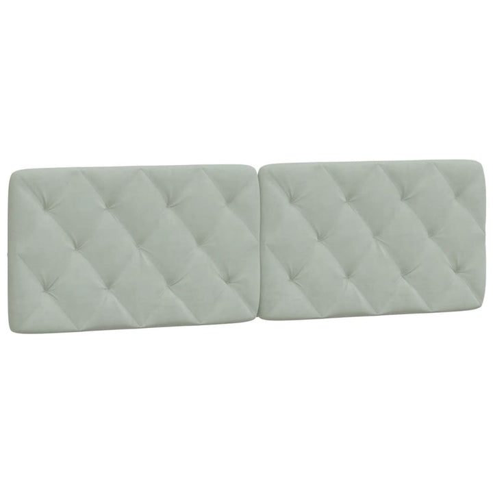 gavlpude 160 cm velour lysegrå
