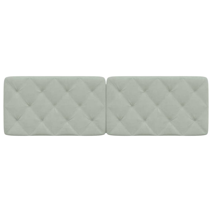gavlpude 160 cm velour lysegrå