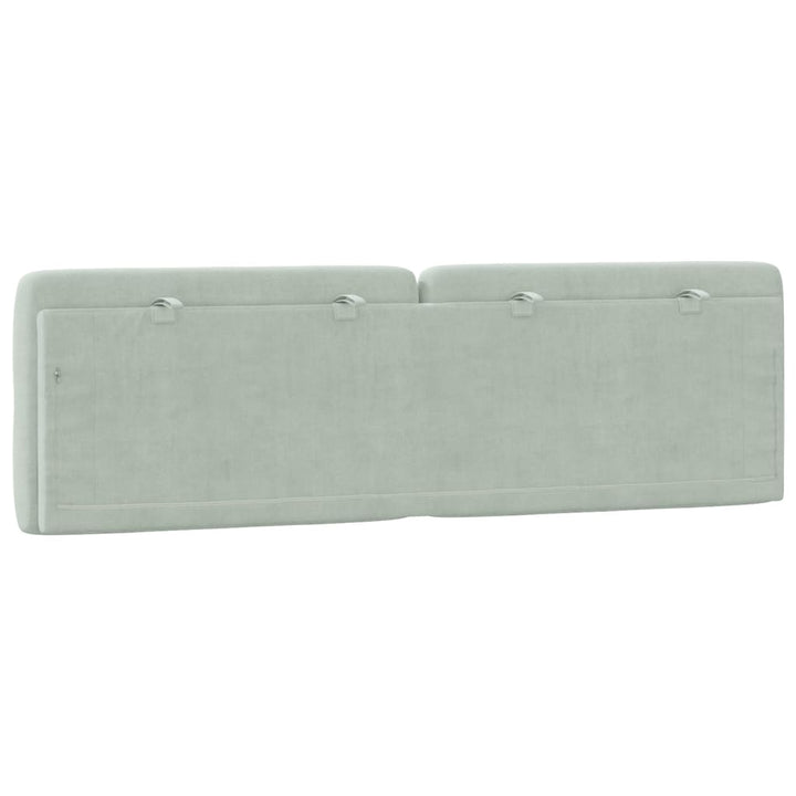 gavlpude 160 cm velour lysegrå