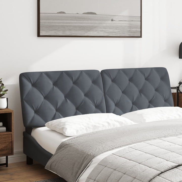 gavlpude 160 cm velour mørkegrå