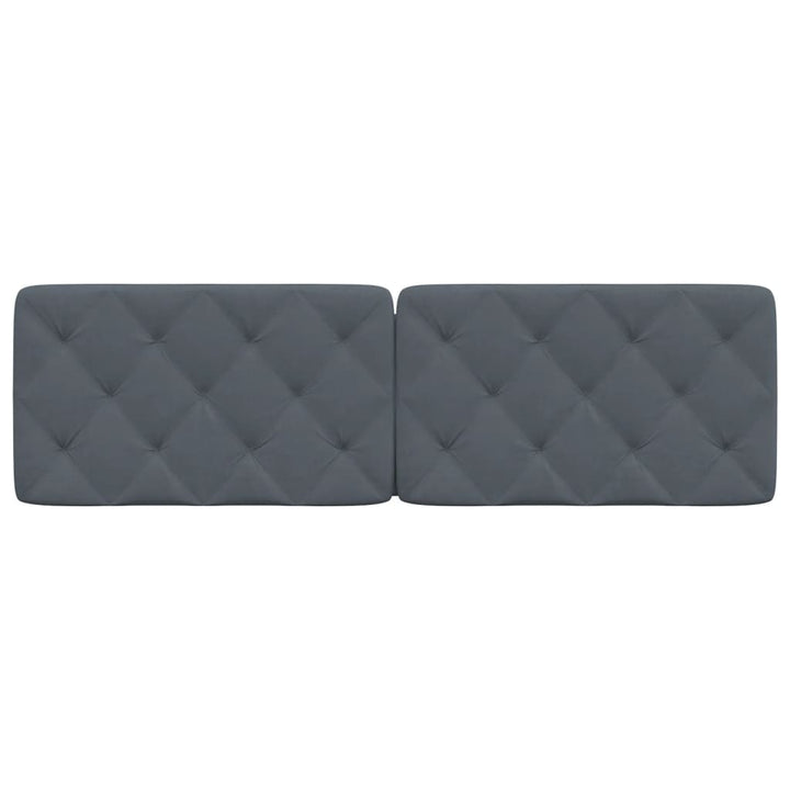 gavlpude 160 cm velour mørkegrå