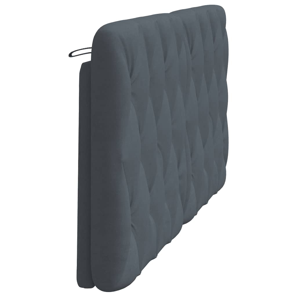 gavlpude 160 cm velour mørkegrå