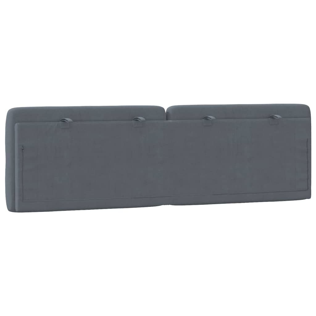 gavlpude 160 cm velour mørkegrå