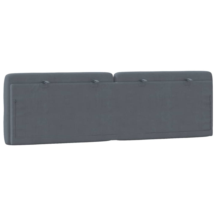 gavlpude 160 cm velour mørkegrå