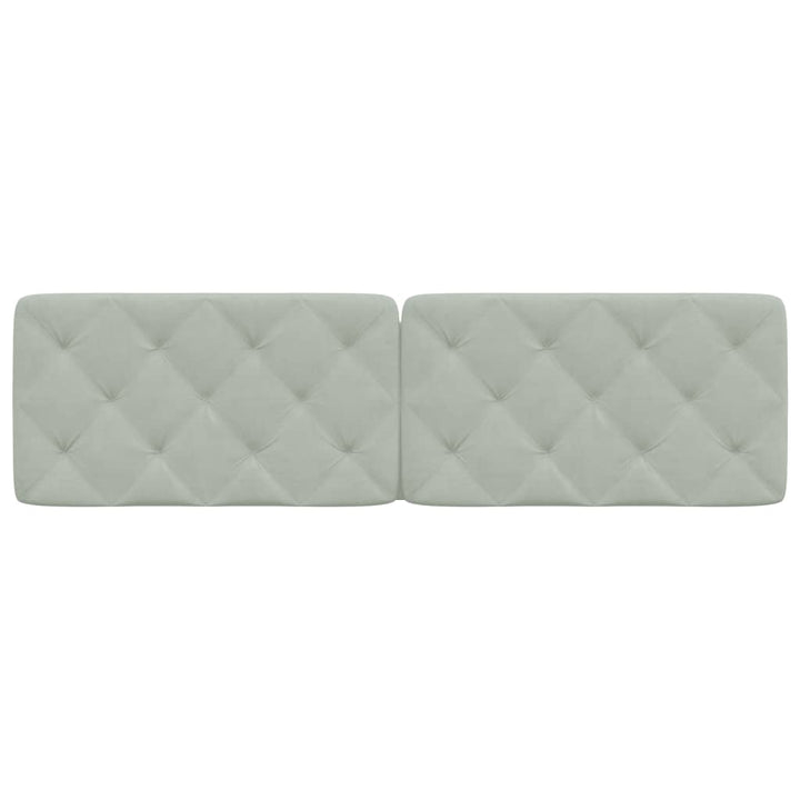 gavlpude 180 cm velour lysegrå