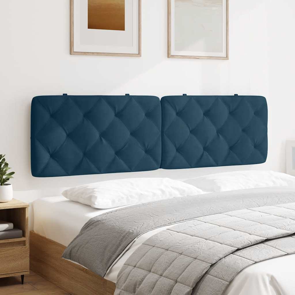 gavlpude 180 cm velour blå
