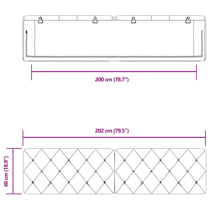 gavlpude 200 cm velour sort