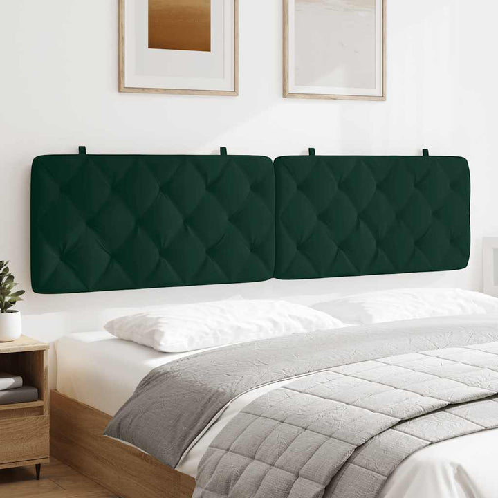 gavlpude 200 cm velour mørkegrøn