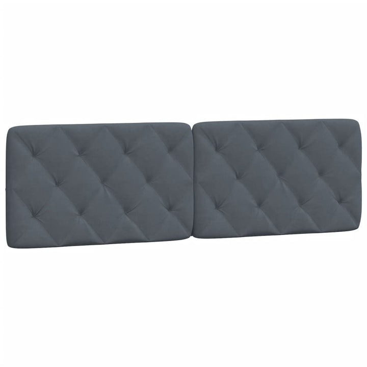 gavlpude 152 cm velour mørkegrå