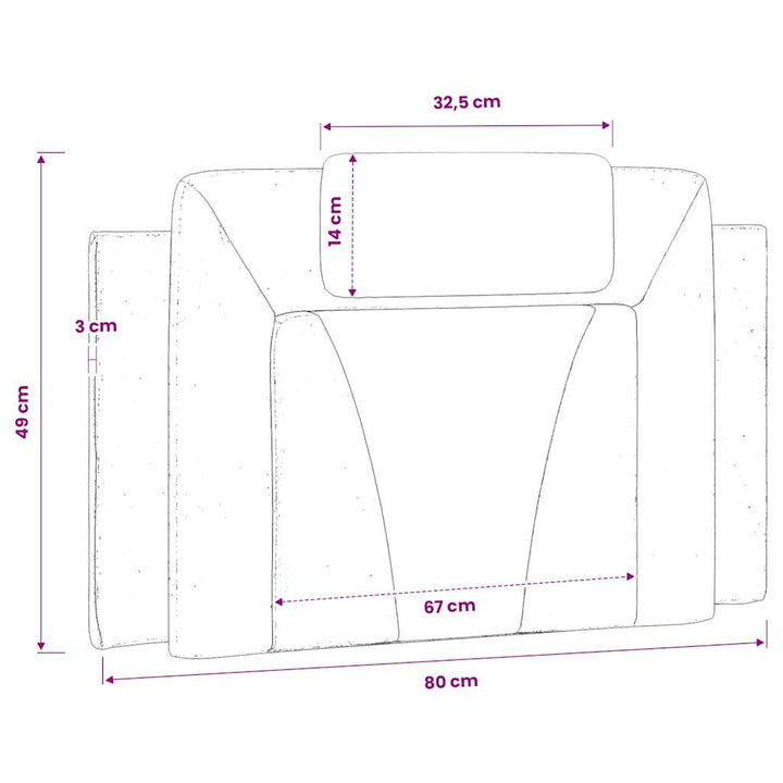 gavlpude Viana 80 cm kunstlæder brun