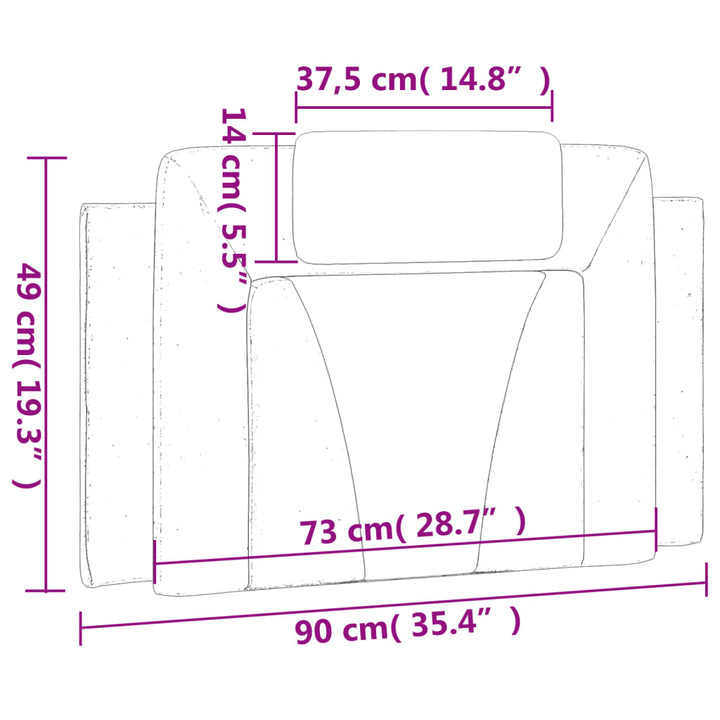 gavlpude Viana 90 cm kunstlæder sort