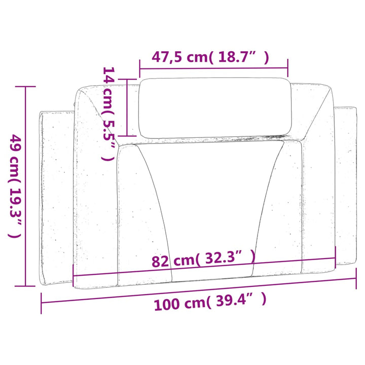 gavlpude Viana 100 cm kunstlæder cappuccinofarvet