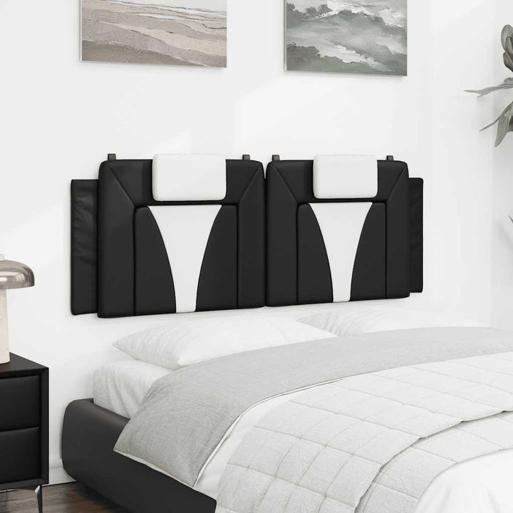 gavlpude Viana 120 cm kunstlæder sort og hvid