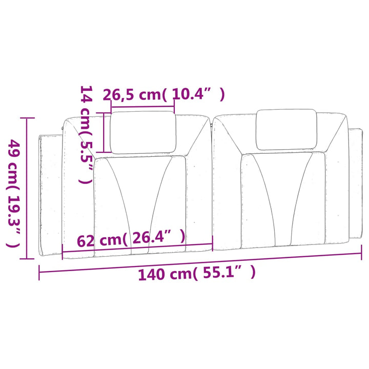gavlpude Viana 140 cm kunstlæder brun