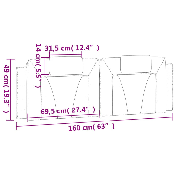 gavlpude Viana 160 cm kunstlæder sort