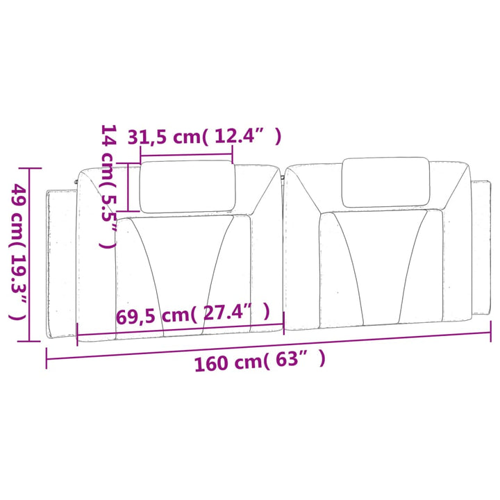 gavlpude Viana 160 cm kunstlæder brun