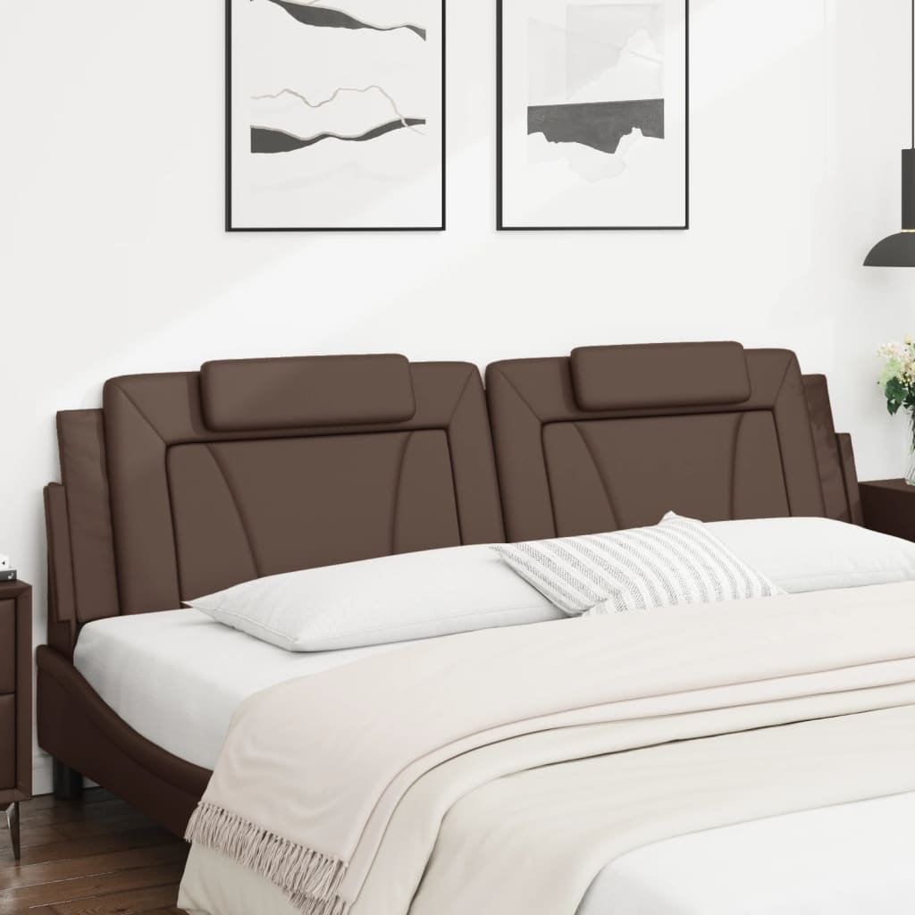 gavlpude Viana 200 cm kunstlæder brun