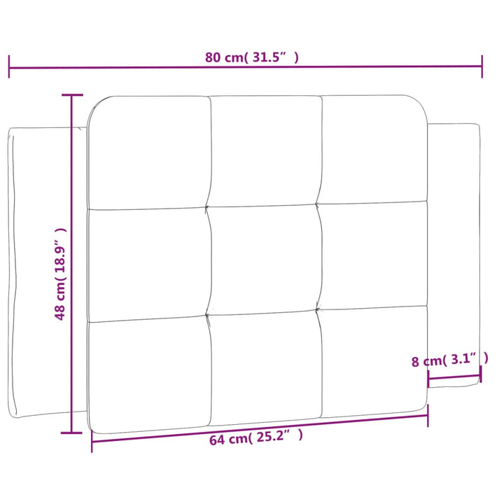 gavlpude Zadar 80 cm kunstlæder hvid og sort