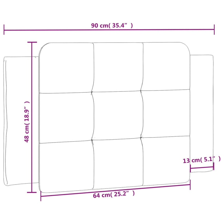 gavlpude Zadar 90 cm kunstlæder hvid