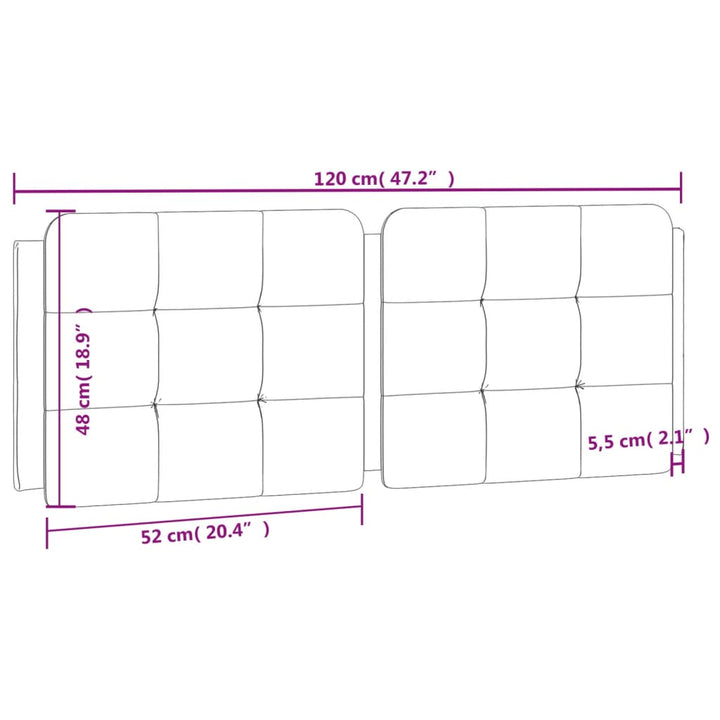gavlpude Zadar 120 cm kunstlæder cappuccinofarvet