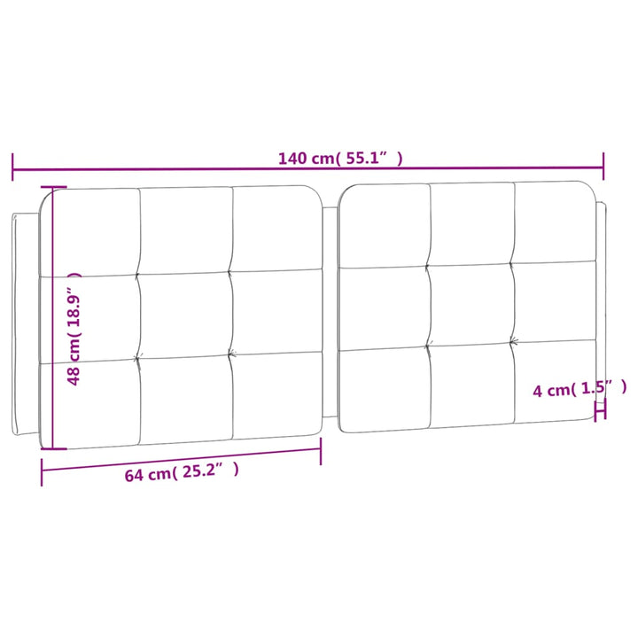 gavlpude Zadar 140 cm kunstlæder sort