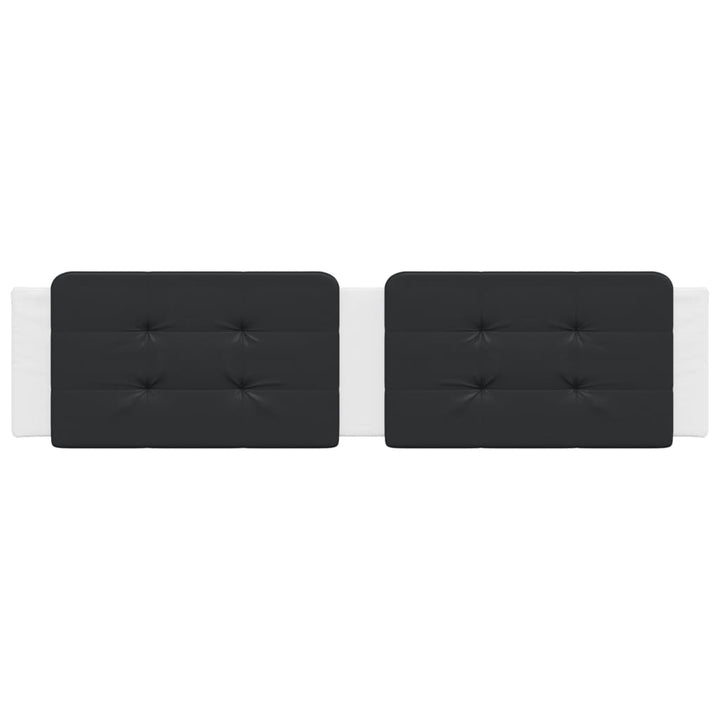 gavlpude Zadar 200 cm kunstlæder sort og hvid