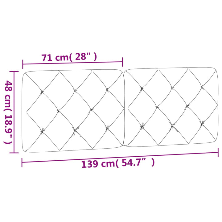 gavlpude 137 cm velour lysegrå