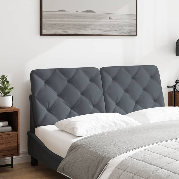 gavlpude 137 cm velour mørkegrå