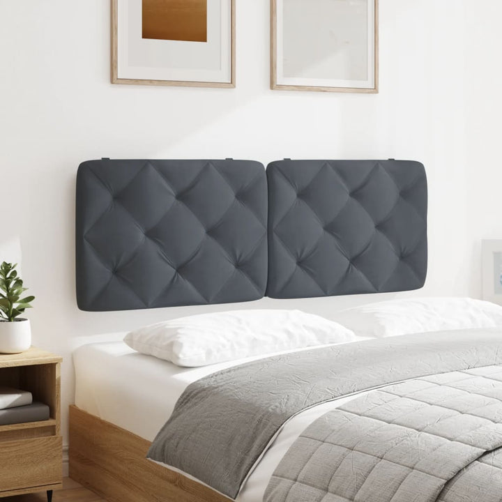 gavlpude 137 cm velour mørkegrå