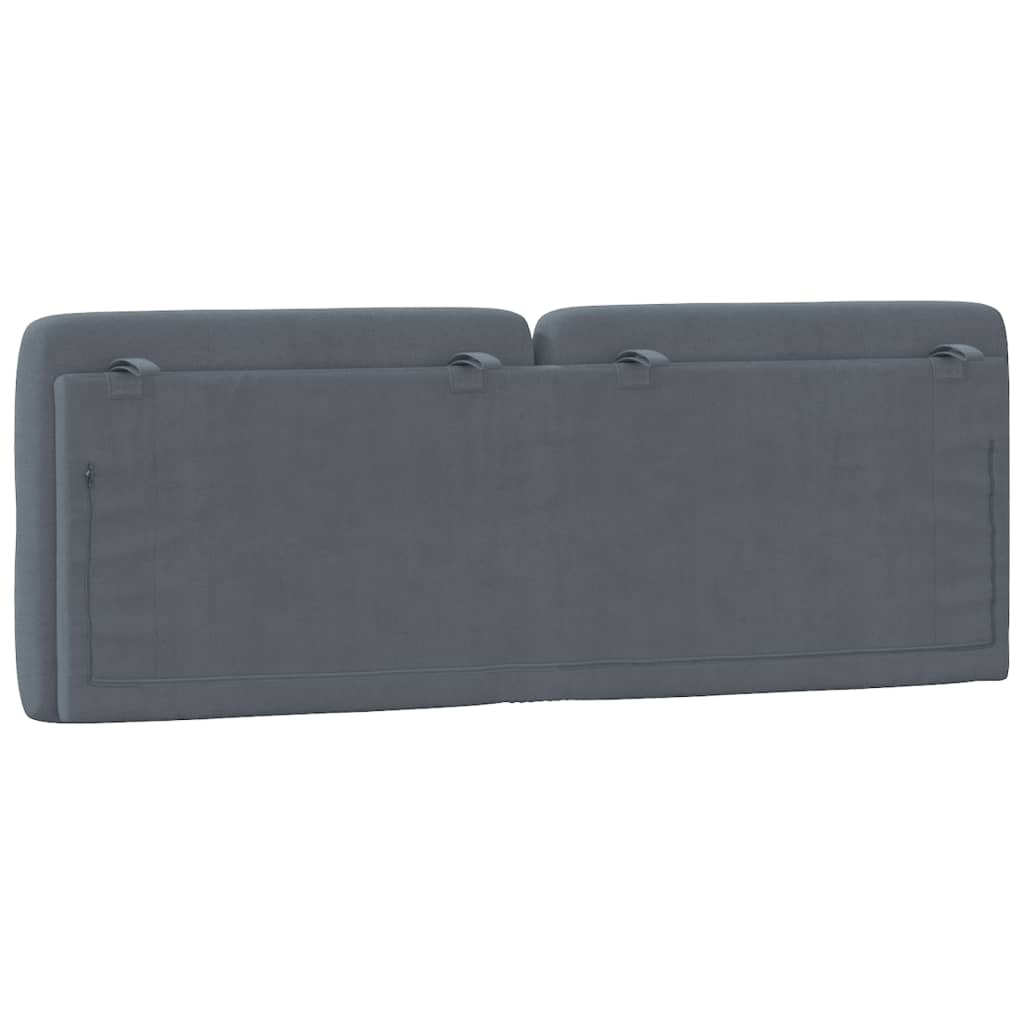 gavlpude 137 cm velour mørkegrå