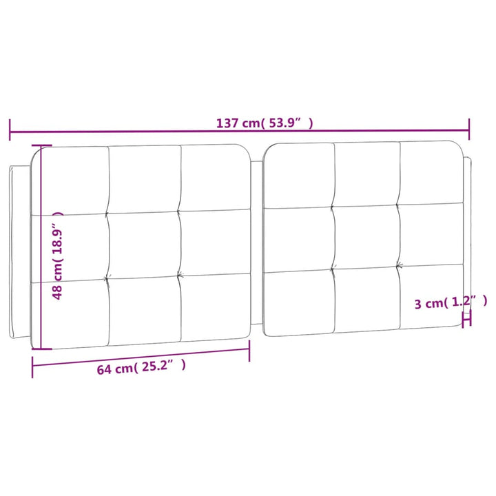 gavlpude Zadar 137 cm kunstlæder hvid