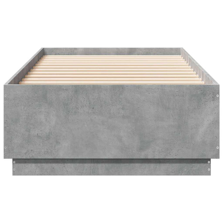 sengeramme 100x200 cm konstrueret træ betongrå