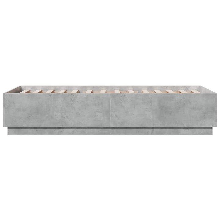 sengeramme 100x200 cm konstrueret træ betongrå